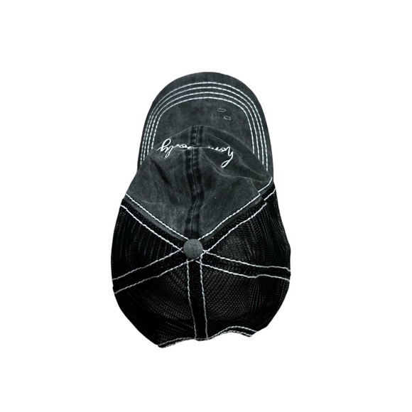 D & Y DAVID & YOUNG Woman’s  "HOMEBODY" Hat Black Snapback Adjustable Distressed - Picture 3 of 6